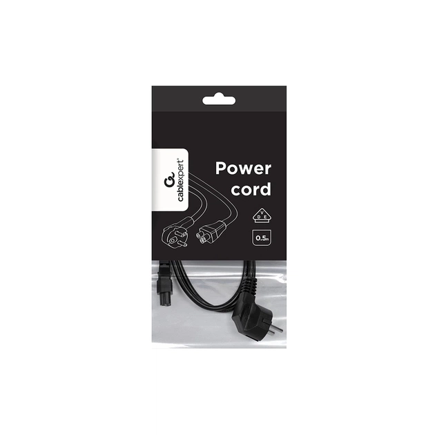Кабель живлення C5 0.5m 0.75mm2 Cablexpert (PC-186-ML12-0.5M) - picture 4