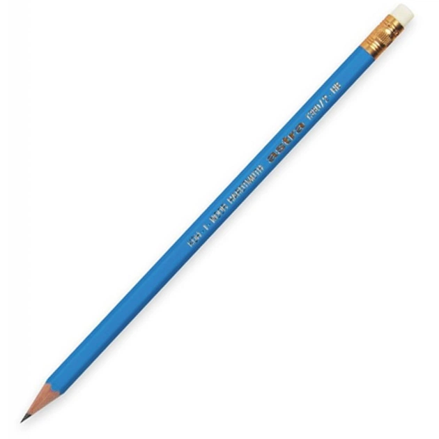 Олівець графітний Koh-i-Noor 1380 mix ASTRA, НВ, with eraser, 2шт (polybag) (1380/2/P) - изображение 1