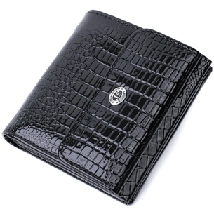 Гаманець ST Leather З натуральної шкіри Чорний (22706) зображення 1