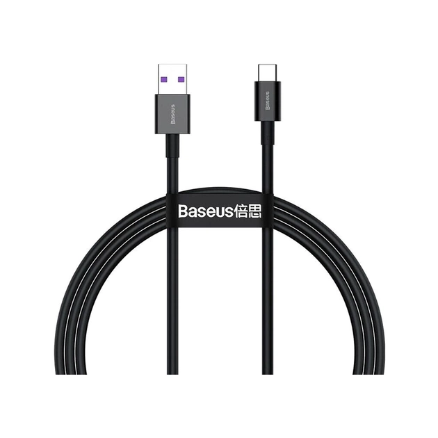 Дата кабель USB 2.0 AM to USB-C 2.0m 3A Black Baseus (CATYS-A01) - изображение 1