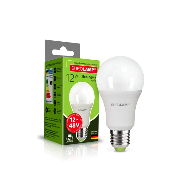 Лампочка Eurolamp LED ECO A60 12W E27 4000K 12-48V (LED-A60-12274(12-48V)) - зображення 3