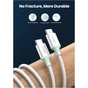 Дата кабель USB-C to USB-C 0.5m 3A 60W US264 white Ugreen (60517) - зменшене зображення 2