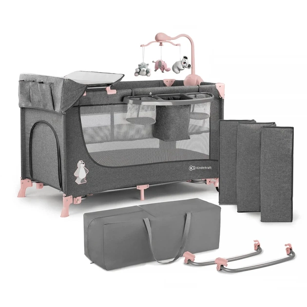 Ліжечко Kinderkraft манеж з пеленатором Joy Pink (5902533911264) - изображение 7