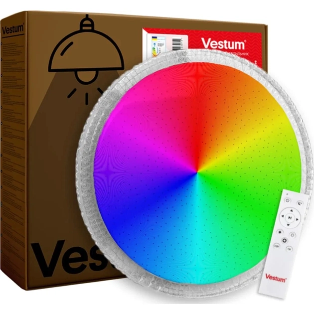 Светильник Vestum CRYSTAL зоряне небо 76W 3000К-6500К RGB з ДК (VS-91070) - изображение 1
