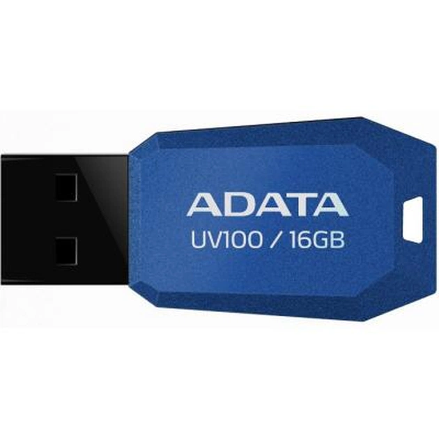 USB флеш накопичувач ADATA 16Gb UV100 Blue USB 2.0 (AUV100-16G-RBL) - изображение 1