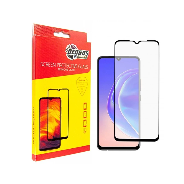 Скло захисне Dengos Full Glue VIVO V21e (black) (TGFG-193) - зображення 1