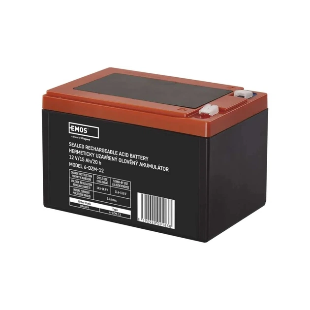 Батарея до ДБЖ EMOS 12V 15Ah (B9656V) - зображення 1
