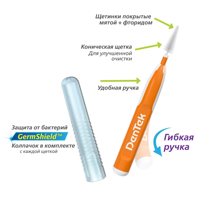 Щітки для міжзубних проміжків DenTek Зручне очищення для Стандартних проміжків 10 шт. (047701001134) - picture 4