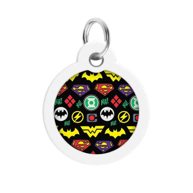 Адресник для тварин WAUDOG Smart ID з QR паспортом "Супергерої логоманія" коло 30 мм (230-1014) - picture 2