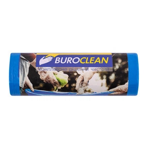 Пакети для сміття Buroclean EuroStandart міцні сині 120 л 10 шт. (4823078977915) зображення 1