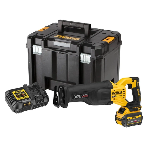 Шабельна пила DeWALT 18В XR Li-lon 6 Аг, 0 - 3000 хід/хв, кейс TSTAK (DCS386T1) - зображення 3