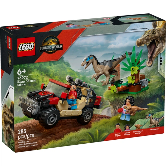 Конструктор LEGO Jurassic World Втеча по бездоріжжю від раптора (76972) - зображення 1