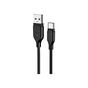 Дата кабель USB 2.0 AM to USB-C 1.0m 3A silicone BX42 black BOROFONE (6931474736765) - зменшене зображення 1