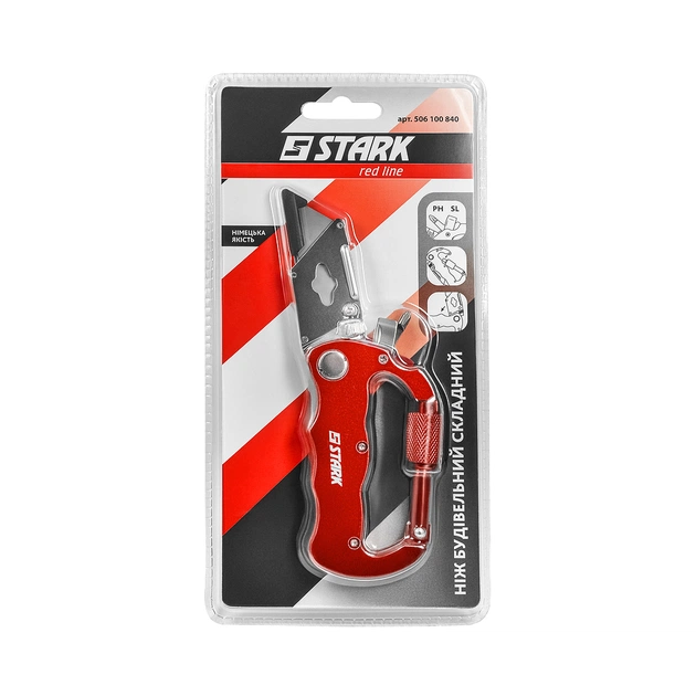 Ніж монтажний Stark складний трапецієподібний (506100840) - picture 4