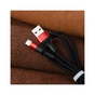 Дата кабель USB 2.0 AM to USB-C 1.0m 2A 18W nylon X26 black+red HOCO (6957531080251) - зменшене зображення 5