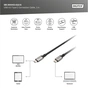 Дата кабель USB-C to USB-C 1.0m USB 4.0 black Digitus (DB-300443-010-S) - зменшене зображення 7