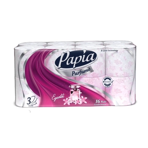Туалетний папір Papia Parfume 3 шари 16 рулонів (8690536010837) зображення 1