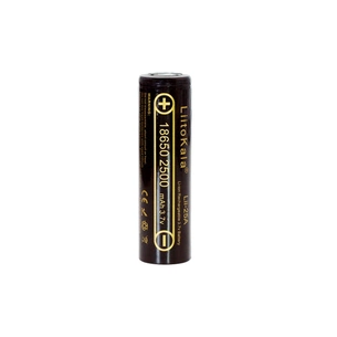 Акумулятор 18650 2500mAh Li-Ion, (2450-2650mah), 3.7V (2.75-4.2V), Blac Liitokala (Lii-25A) зображення 1