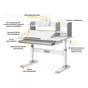 Парта ErgoKids TH-330 Grey (TH-330 W/G) - уменьшенное изображение 4