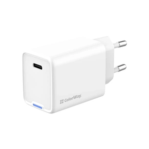 Зарядний пристрій ColorWay GaN Mini 45W PD Port PPS USB-C white (CW-CHS057PD-WT) изображение 1