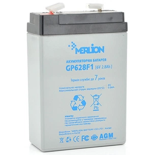 Батарея до ДБЖ Merlion MERLION AGM GP628F1 6 V-2,8Ah (GP628F1) зображення 1