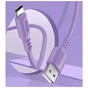Дата кабель USB 2.0 AM to Micro 5P 1.0m soft silicone violet ColorWay (CW-CBUM044-PU) - зменшене зображення 5