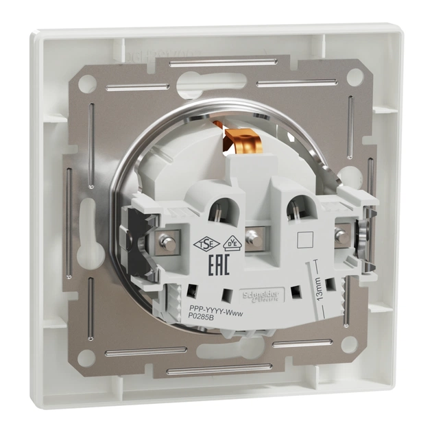 Розетка Schneider Electric ASFORA з кришкою, біла (EPH3100121) - зображення 7