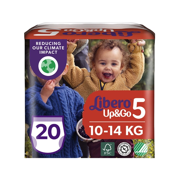 Підгузки Libero UpGo 5 10-14 кг 20 шт (7322541089591) - зображення 1