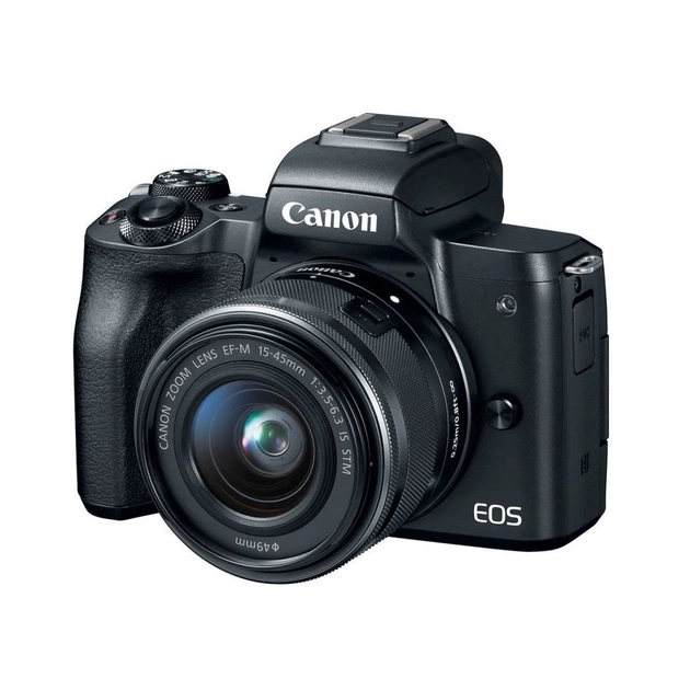 Цифровий фотоапарат Canon EOS M50 + 15-45 IS STM + 22 STM Double Kit Black (2680C055) - изображение 1