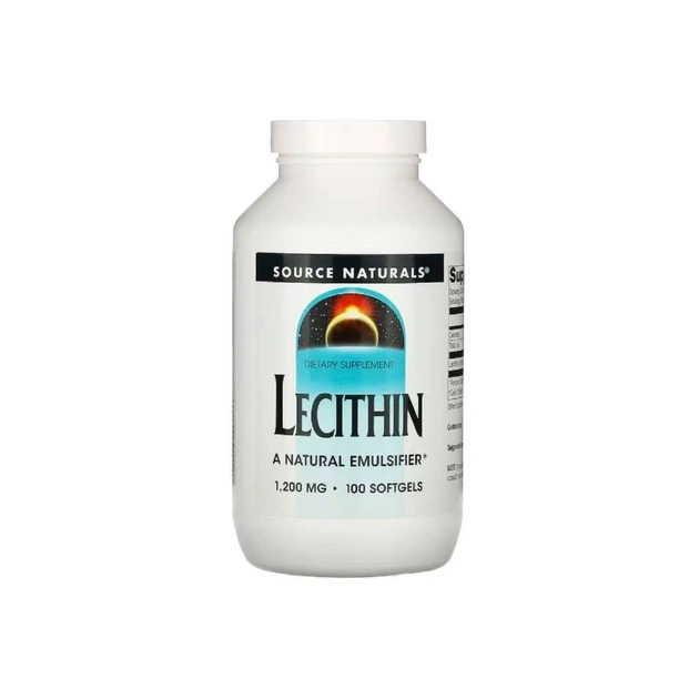 Амінокислота Source Naturals Лецитин 1200мг, 100 желатинових капсул (SN0616) - зображення 1