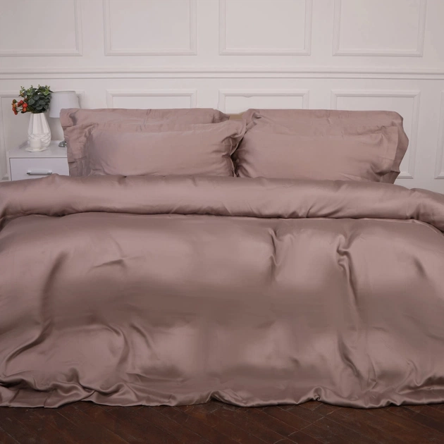 Постільна білизна MirSon Tencel №08 Beige 220x240 King Size (2200009637131) - зображення 1