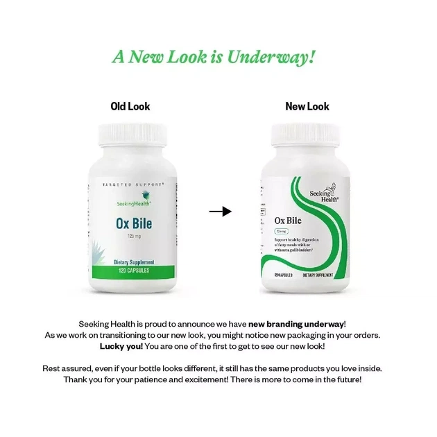 Вітамінно-мінеральний комплекс Seeking Health Бичача жовч, 125 мг, Ox Bile 125, 120 капсул (SKH52098) - зображення 4