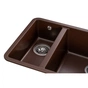 Мийка кухонна GRANADO Under top DOUBLE marron (gr3406) - зменшене зображення 3