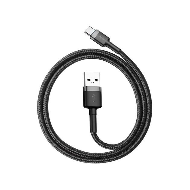 Дата кабель USB 2.0 AM to USB-C 2.0m 2A Gray-Black Baseus (CATKLF-CG1) - изображение 1