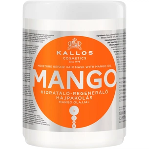 Маска для волосся Kallos Cosmetics Mango Зволожувальна з олією манго 1000 мл (5998889515232) зображення 1