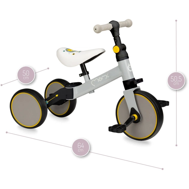 Беговел MoMi Loris 3 в 1 велосипед Yellow (ROBI00040) - изображение 9