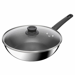 Сковорода Tefal ВОК Emotion+ Power з кришкою 28см (E3411655) зображення 1