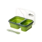 Набір туристичного посуду Tramp 2 отсека силиконовый 900ml с ловилкой olive (UTRC-090-olive) - зменшене зображення 3
