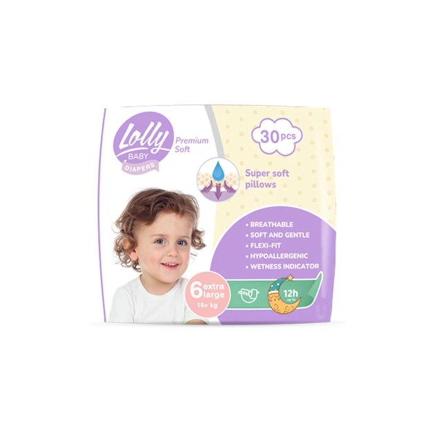 Підгузки Lolly Premium Soft 6 (16+ кг) 30 шт (4820174981068) - зображення 1