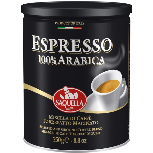 Кава SAQUELLA Espresso мелена 250 г (8002650000296) - изображение 1