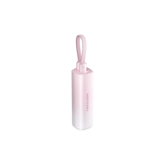 Батарея універсальна Vention 5000mAh 20W PD, USB-C In/Out, Lightning In/Out, with cable, Gradient Red (FHWR0) - зображення 1
