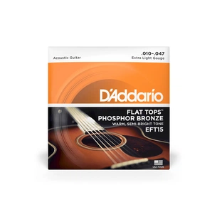 Струни для гітари D'Addario Flat Tops Phosphor Bronze Extra Light (10-47) (EFT15) зображення 1