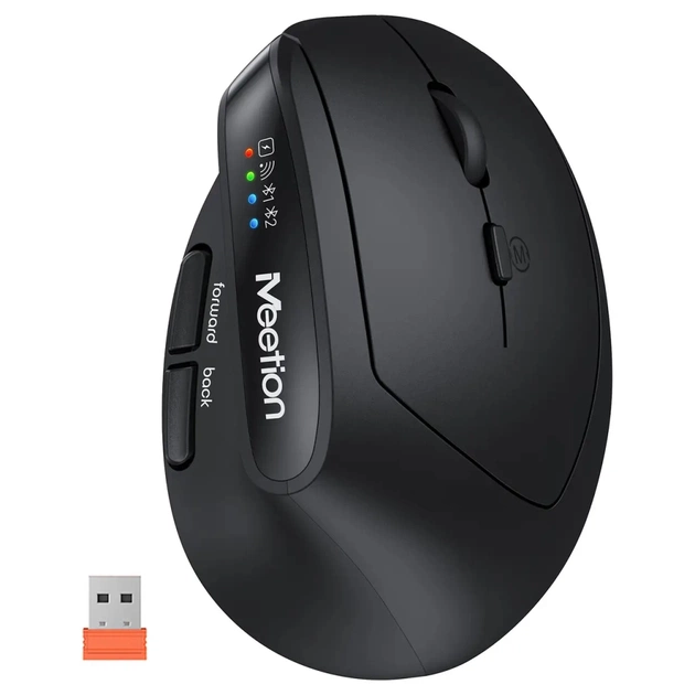 Мишка Meetion BTM008 Wireless/Bluetooth Black (MT-BTM008-A) - зображення 1