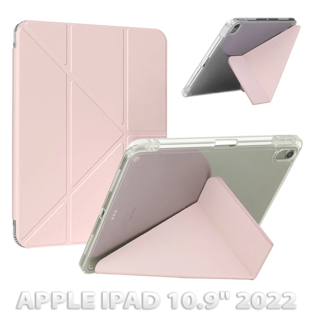Чохол до планшета BeCover Ultra Slim Origami Transparent Apple iPad 10.9" 2022/24/11" 2025 Pink (712940) - зображення 1