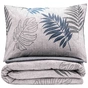 Постільна білизна Ardesto Gloria сатин листя сірий євро 200х220 (ART2022LR) - зменшене зображення 3