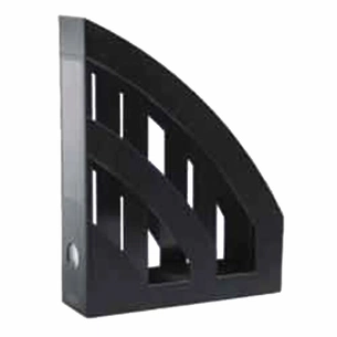 Лоток для паперів КіП пластиковий, вертикальний, чорний (TRAYV-KIP-LV-01-B) зображення 1