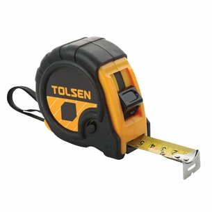 Рулетка Tolsen 19 мм х 5 м пластик гума (35003) зображення 1