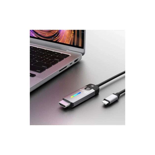 Кабель мультимедійний USB-C to HDMI M 1.8m 8K 60Hz LED RGB J5create (JCC157-N) - picture 4
