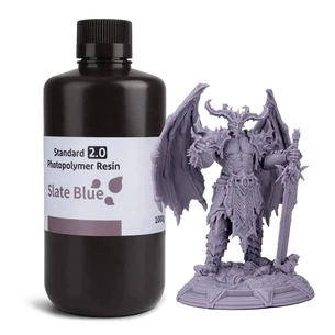 Фотополімерна смола ELEGOO Resin, Standard 2.0 1кг, slate blue (50.103.0137) зображення 1