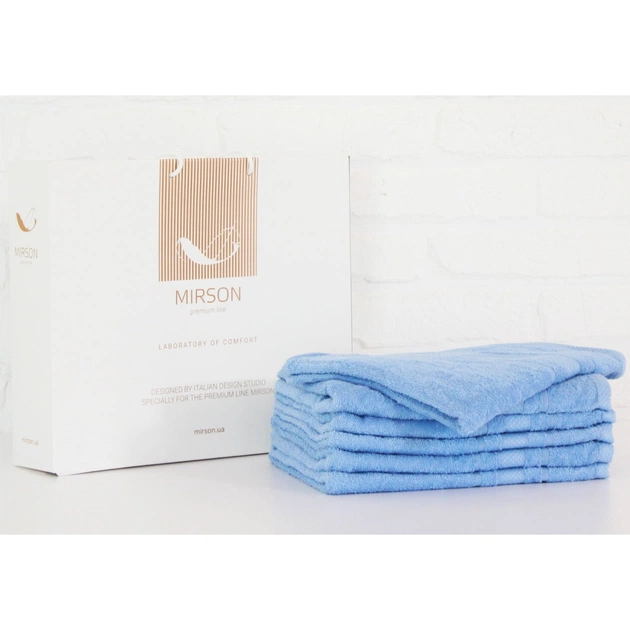Рушник MirSon набір банних 5072 Elite SoftNess Cornflower 50х90 6 шт (2200003523966) - зображення 1